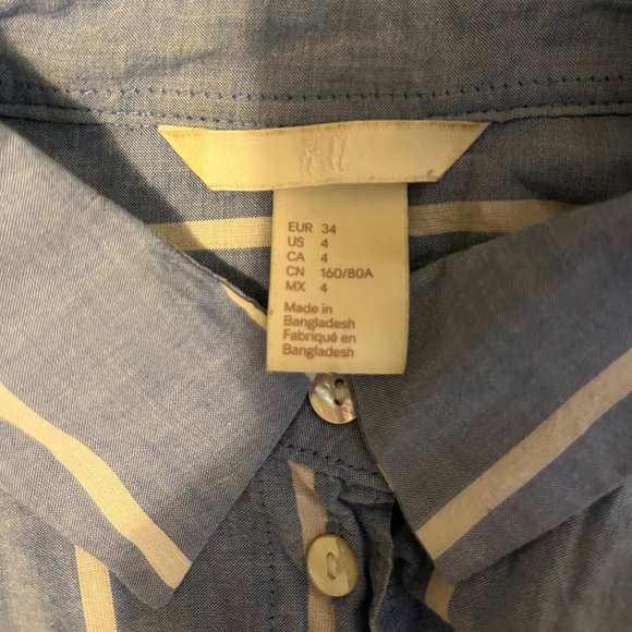 Blue Button-down with white stripes - Picture 6 of 6